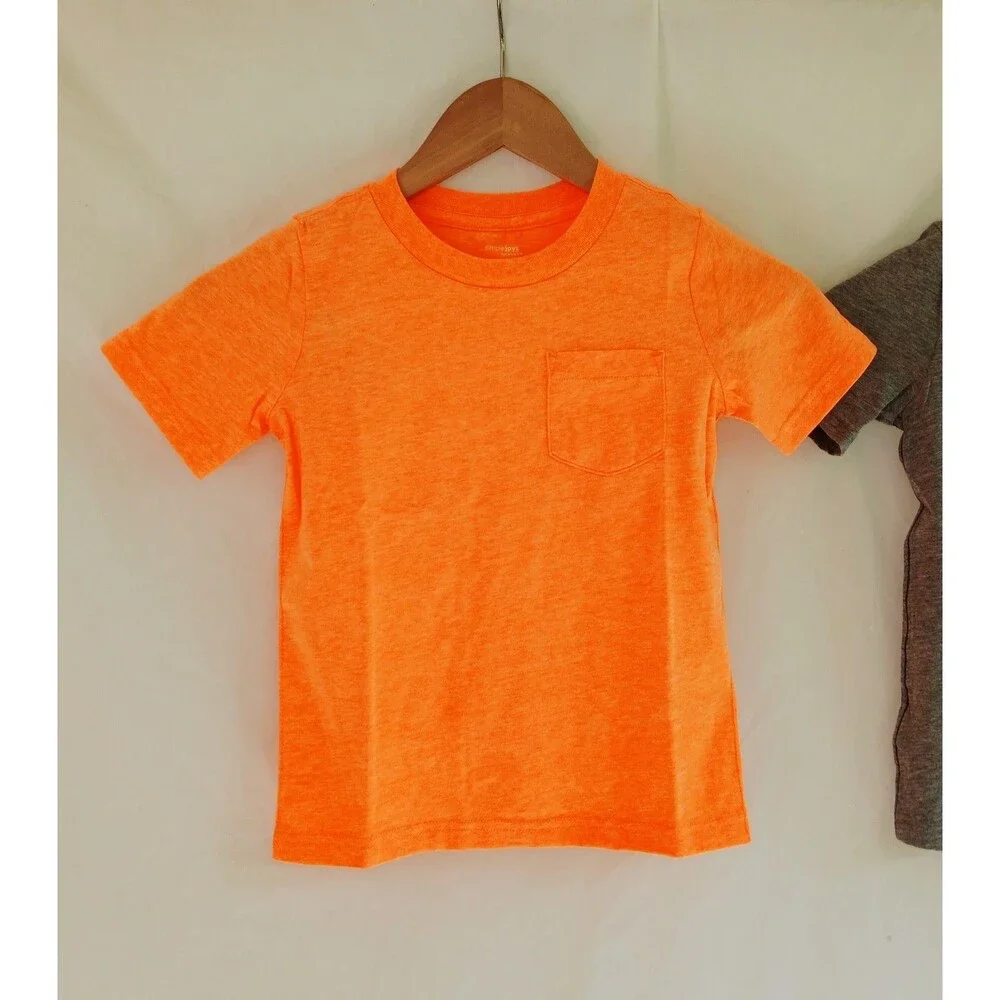 Simple Joys by Carter's 5T Pocket T-Shirt 3 Pack Crew Neck Short Sleeve